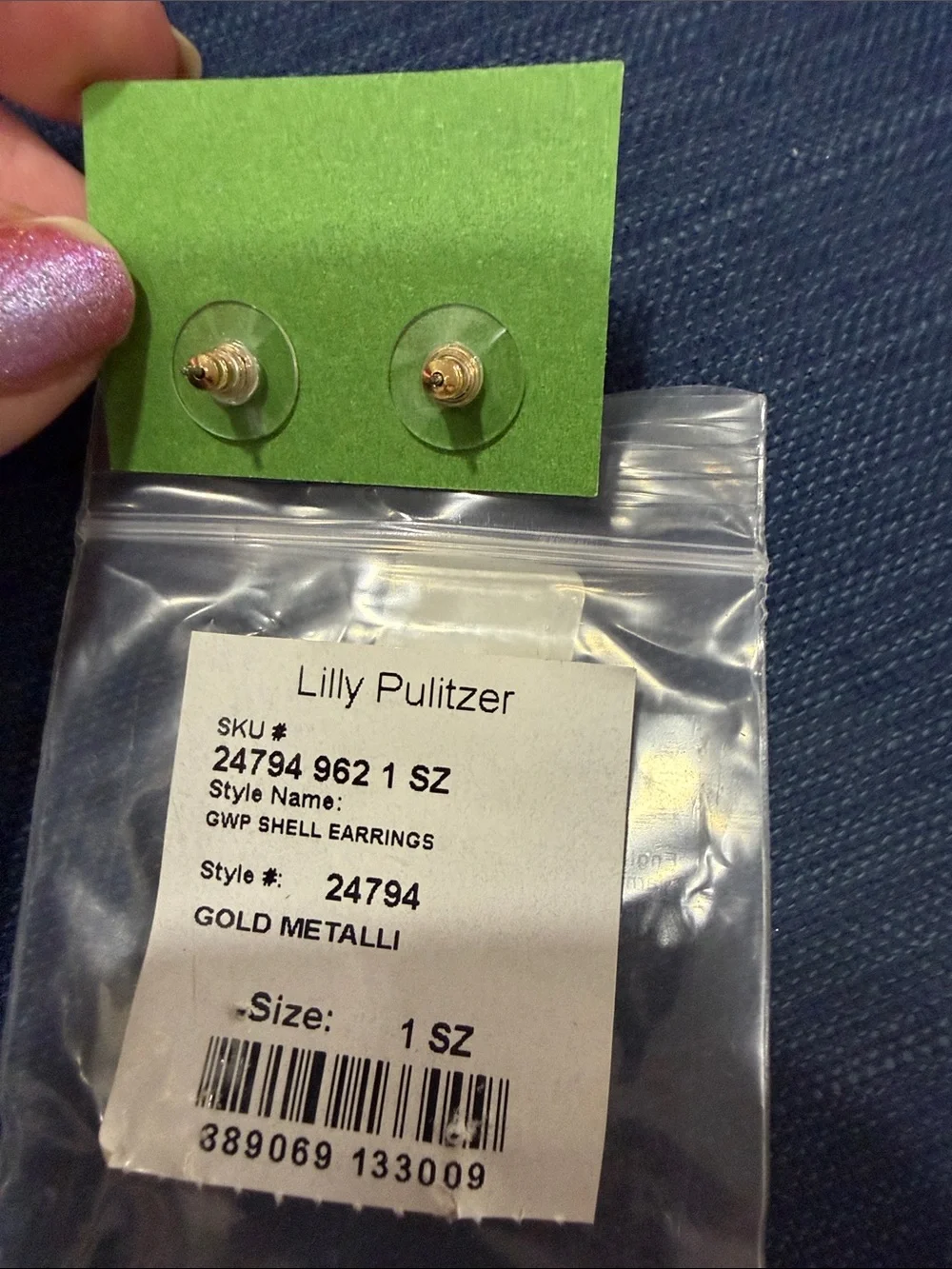 Lilly Pulitzer Gold Shell Stud Earrings